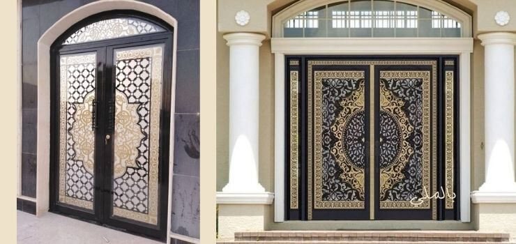 أبواب الحديد تصاميمها وأشكالها وأسعارها المختلفة 10 أبواب الحوش الخارجي