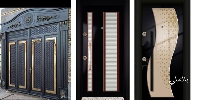 أبواب الحديد تصاميمها وأشكالها وأسعارها المختلفة 2 باب حديد خارجي