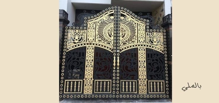 أبواب الحديد تصاميمها وأشكالها وأسعارها المختلفة 11 باب حديد سور خارجي
