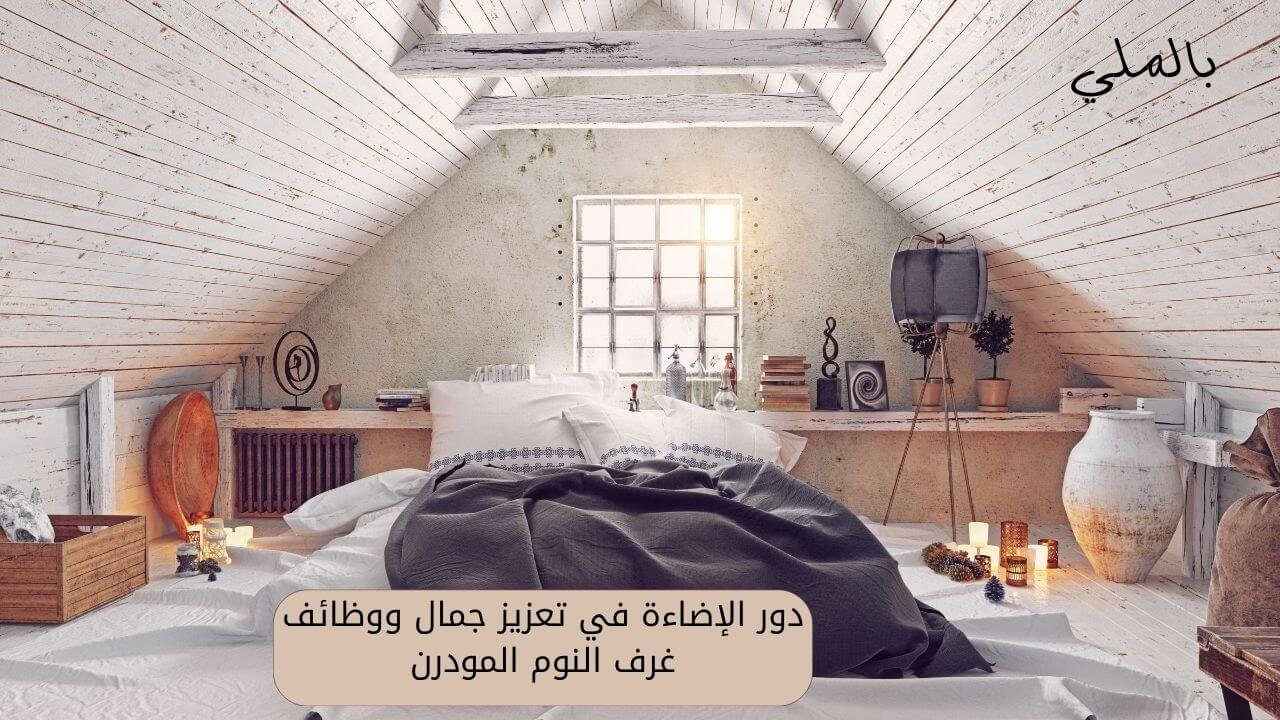 احدث غرف نوم مودرن 2024 كاملة 6 دور الإضاءة في تعزيز جمال ووظائف غرف النوم المودرن